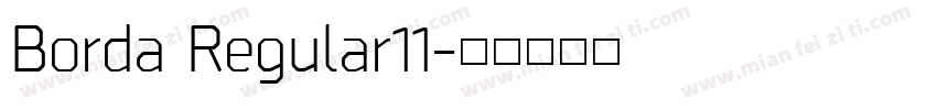 Borda Regular11字体转换